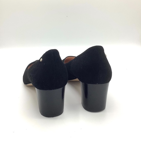 Kate Spade Moulin Pumps Black Suede Leather Heels 9 - Picture 10 of 14